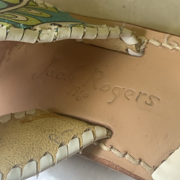 Jack Rogers Classic Jacks leather and fabric sandals size 8 - Picture 5 of 10